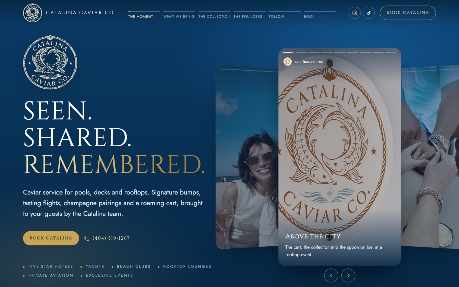 Catalina Caviar Co. homepage